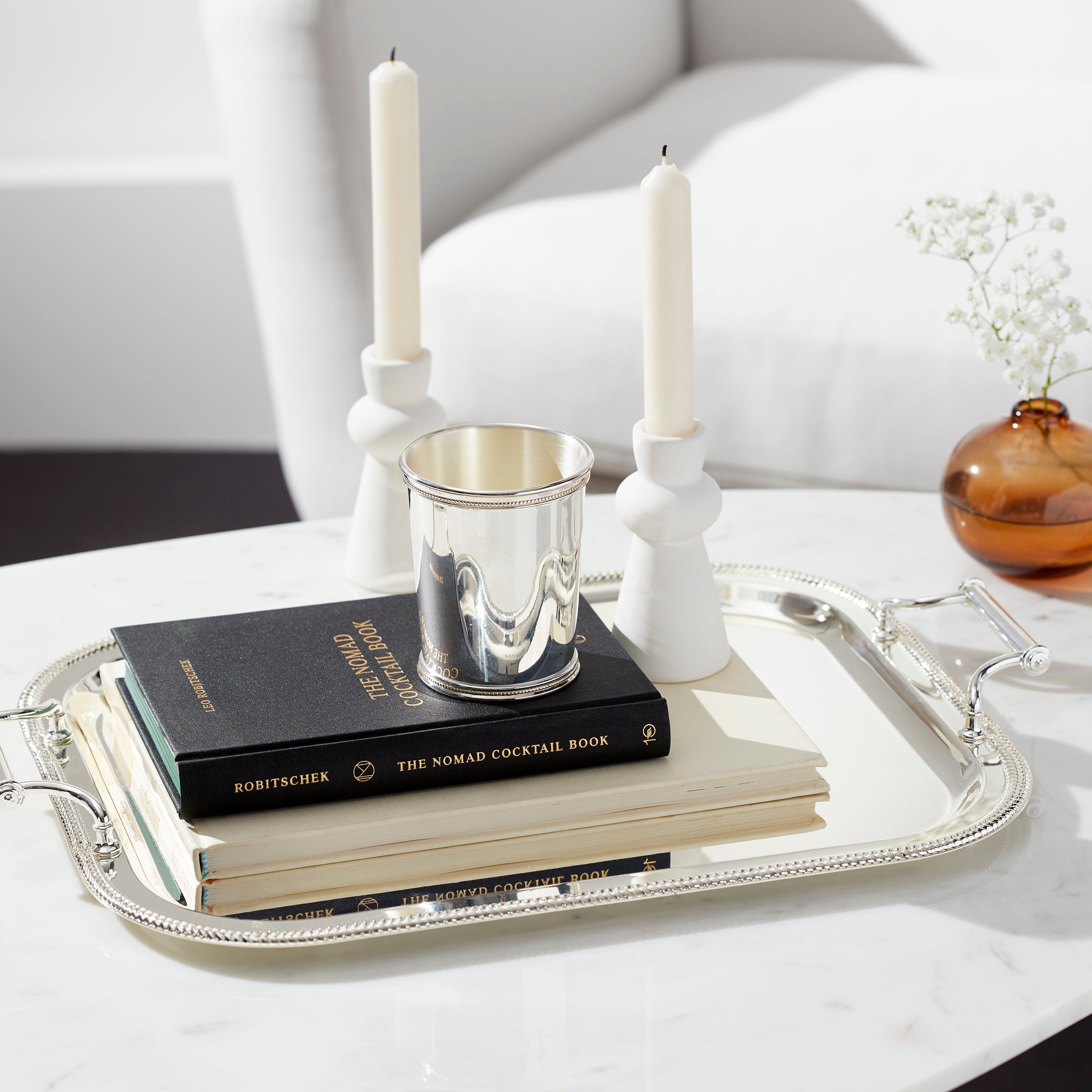 Silverplate Rectangular Tray With Handles - Image 4