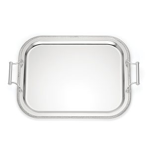 Silverplate Rectangular Tray With Handles