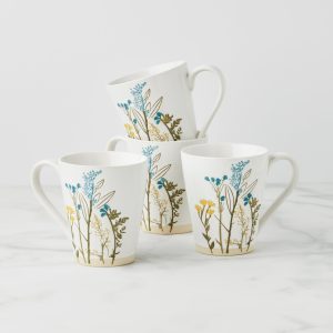 Wildflowers Mugs. Set of 4