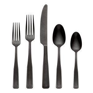 Reid Black Vintage 20-Piece Flatware Set