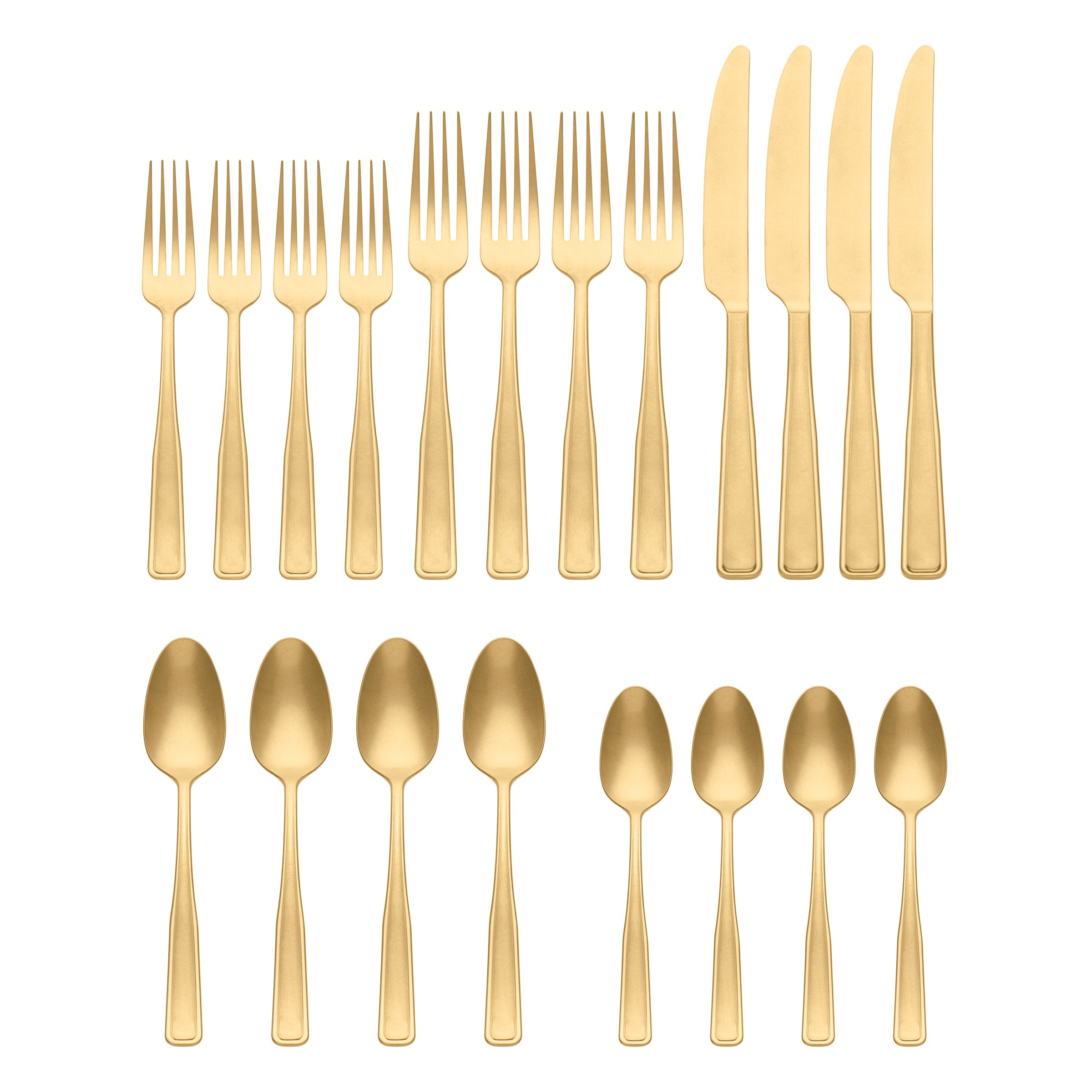 Reid Champagne Vintage 20-Piece Flatware Set - Image 2