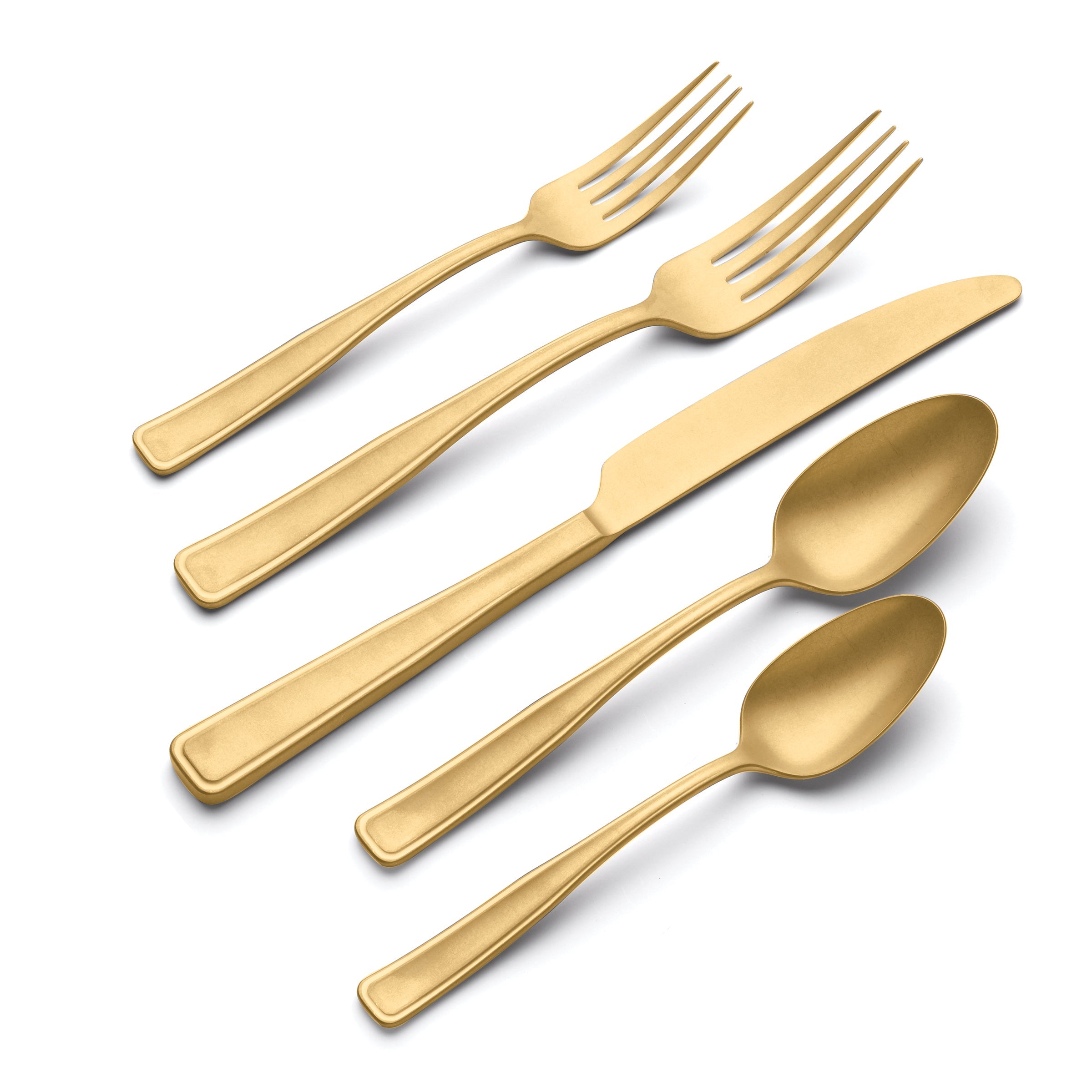 Reid Champagne Vintage 20-Piece Flatware Set - Image 3