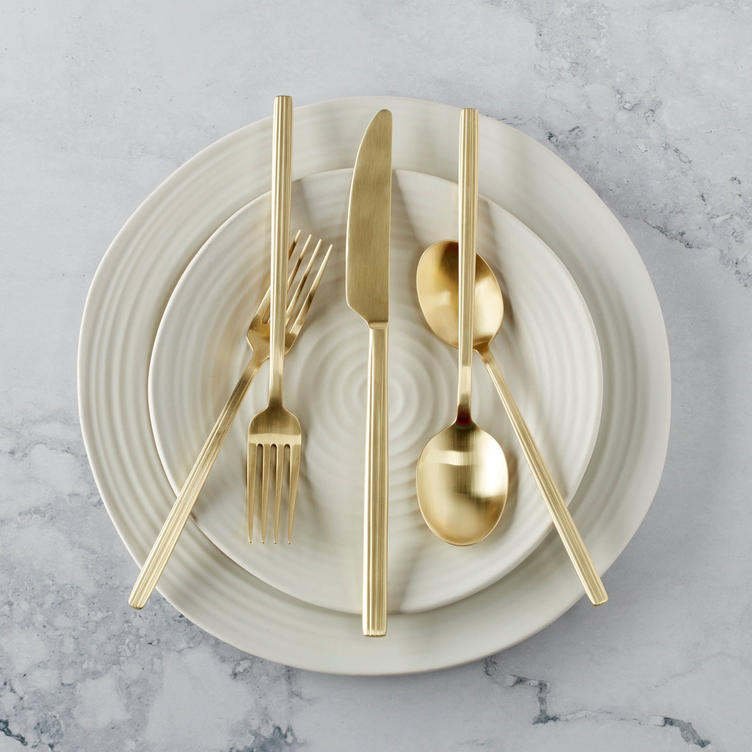 Dean Champagne Satin 20-Piece Flatware Set - Image 4
