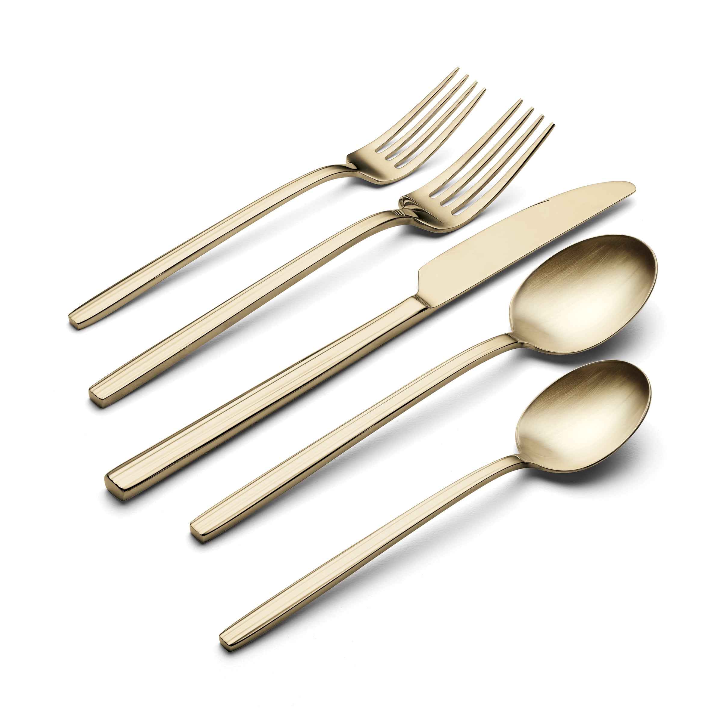 Dean Champagne Satin 20-Piece Flatware Set - Image 3