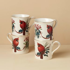 Winter Greetings Mugs. Set of 4