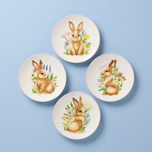 Bunny Accent Plates. Set of 4