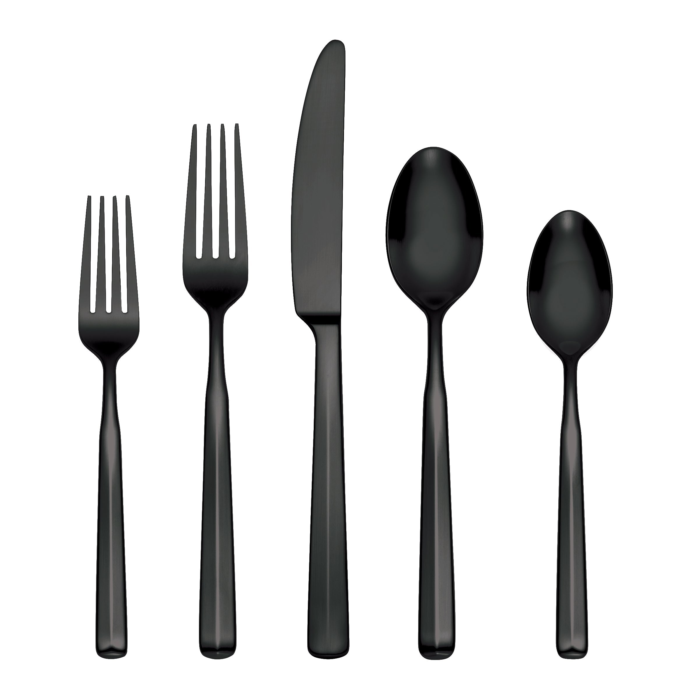 Ryder Black Satin 20-Piece Flatware Set