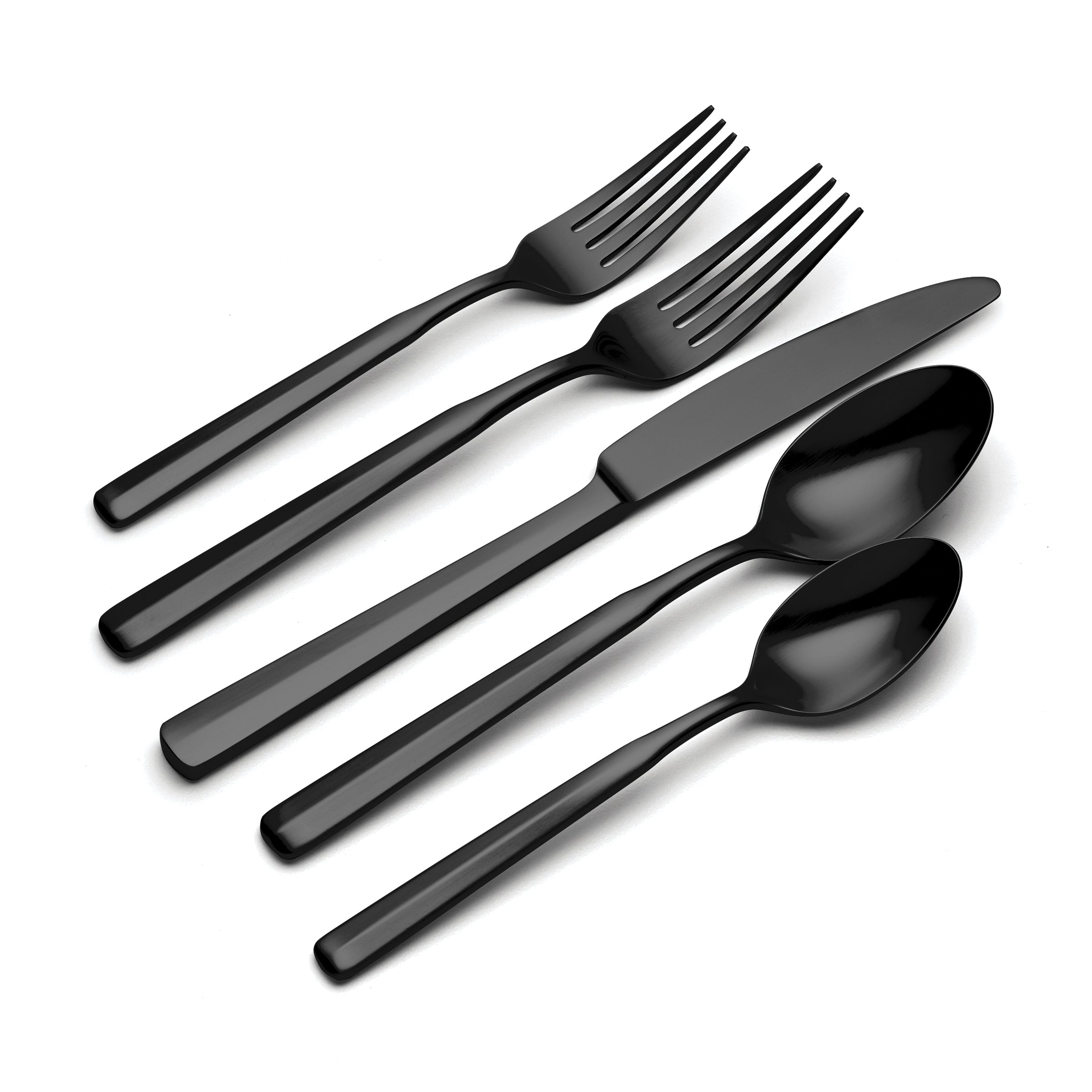Ryder Black Satin 20-Piece Flatware Set - Image 3