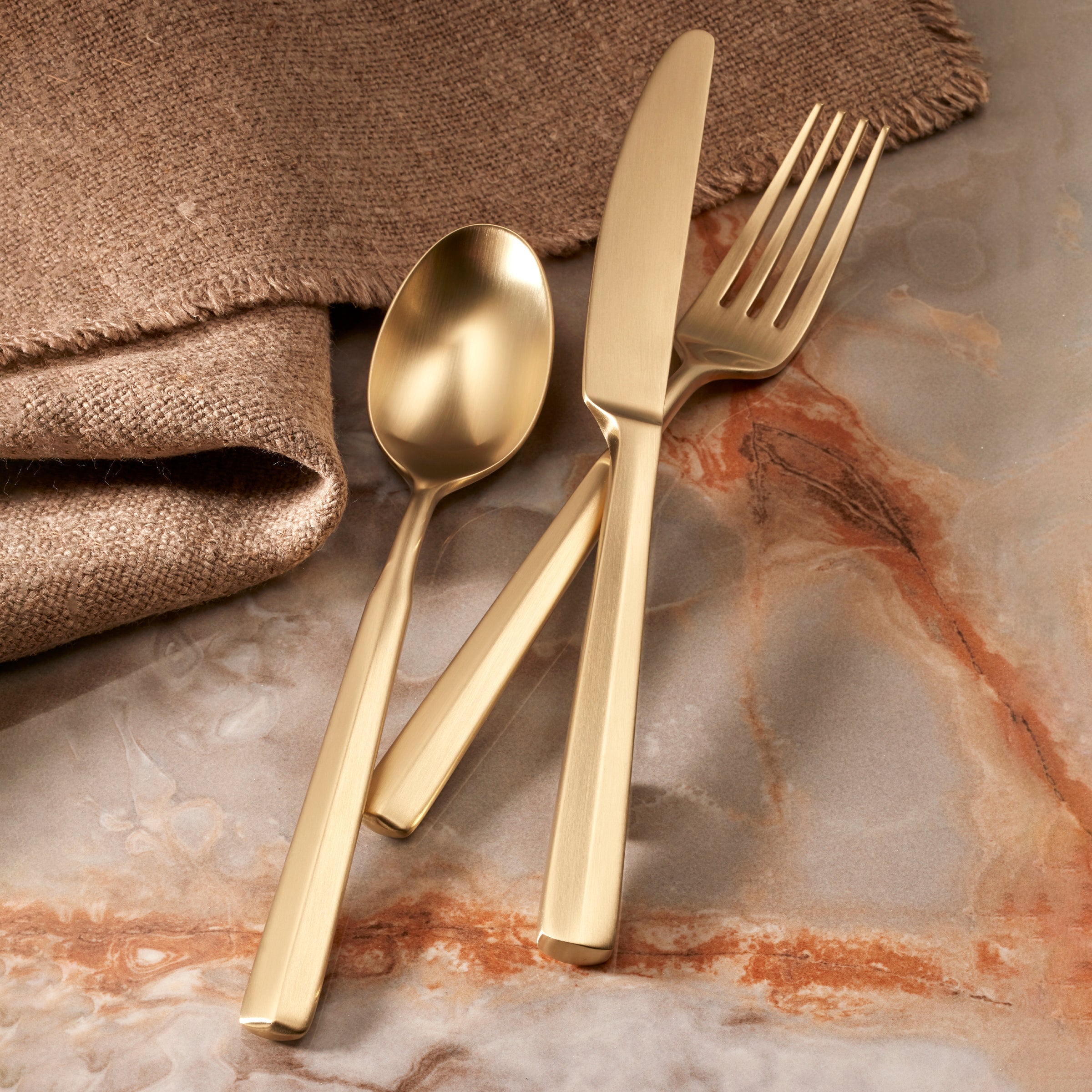 Ryder Champagne Satin 20-Piece Flatware Set - Image 2