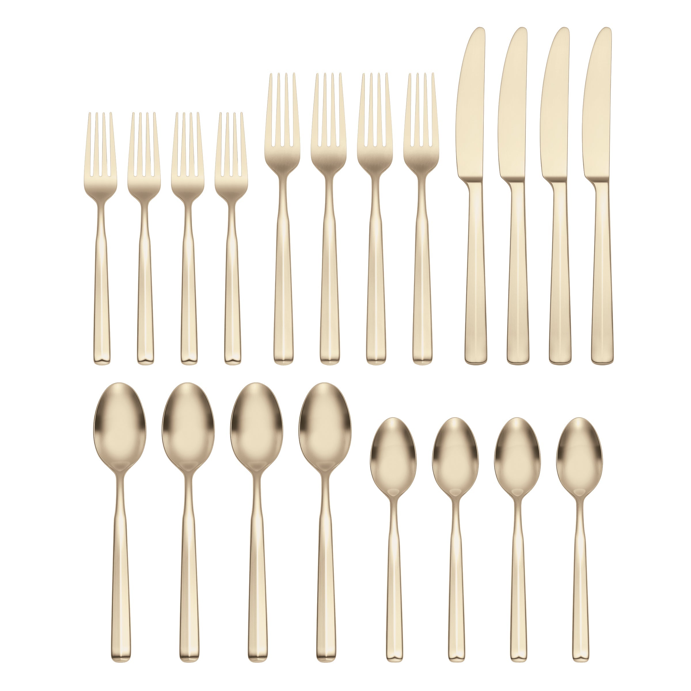 Ryder Champagne Satin 20-Piece Flatware Set - Image 3