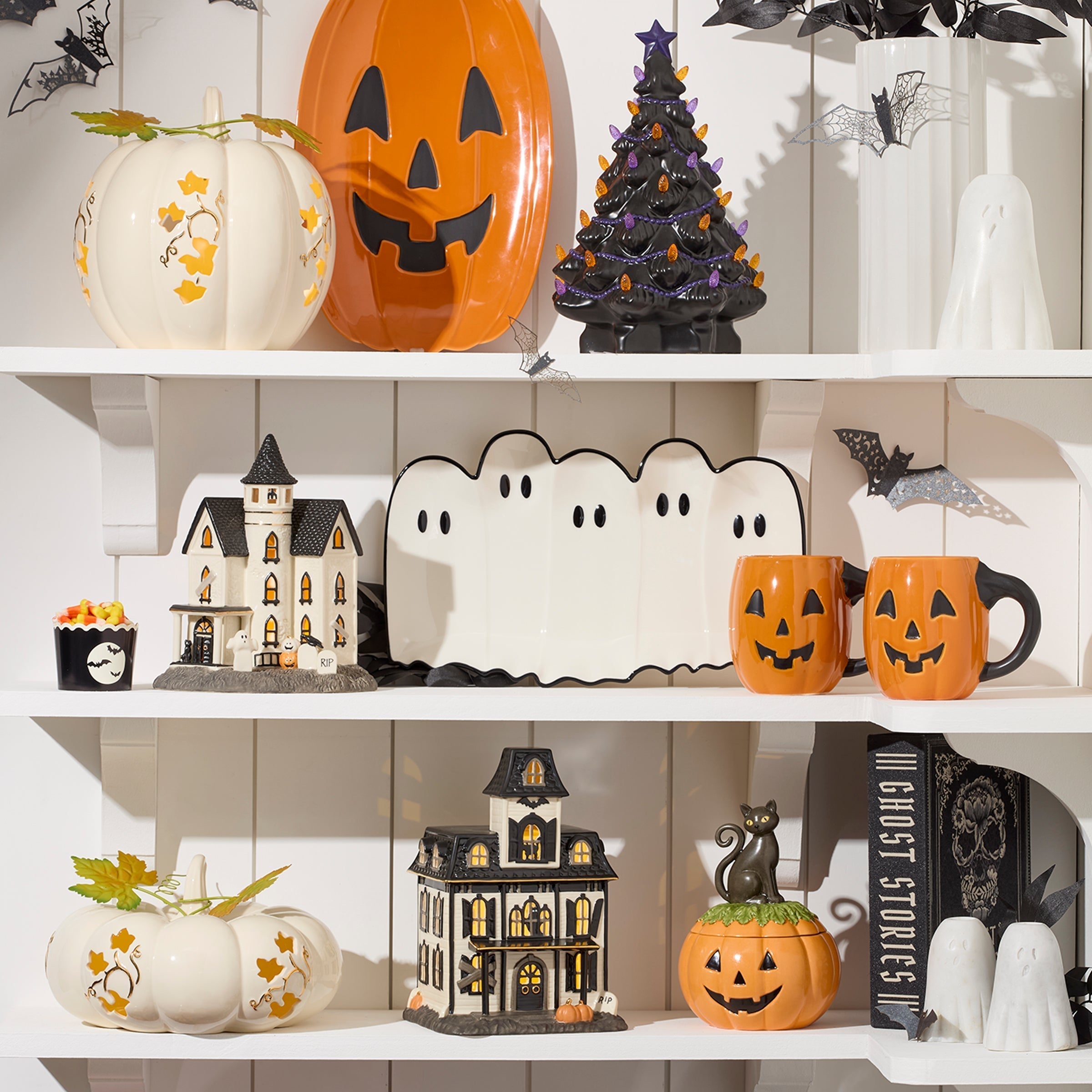 Vintage Halloween Lit Manor Figurine - Image 5