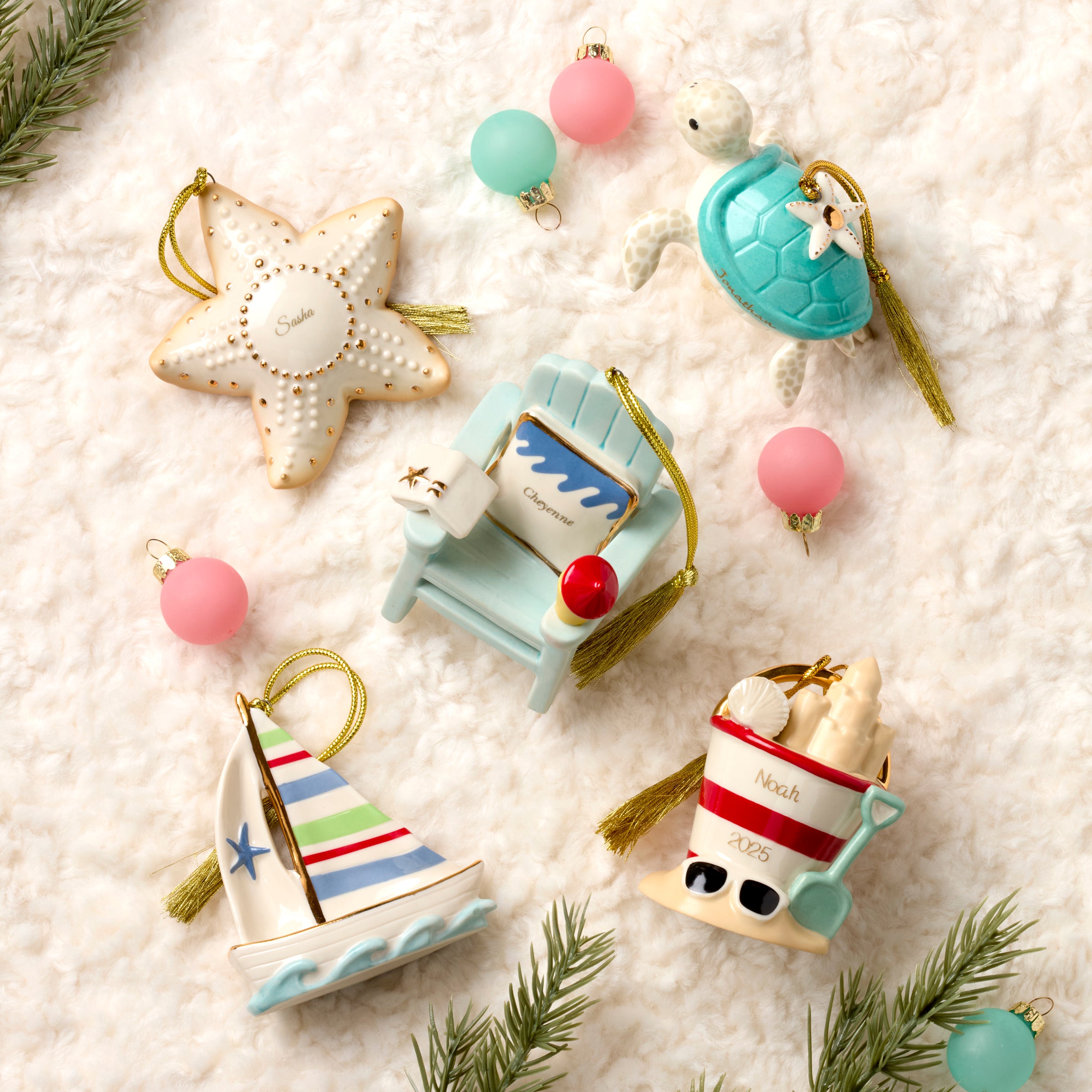 Personalized Beach Chair Ornament - Image 3
