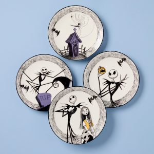 Nightmare Before Christmas Accent Plates. Set of 4