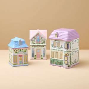 Lenox Spice Village House Canisters. Set of 3