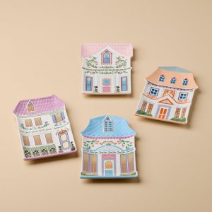 Lenox Spice Village House Accent Plates. Set of 4