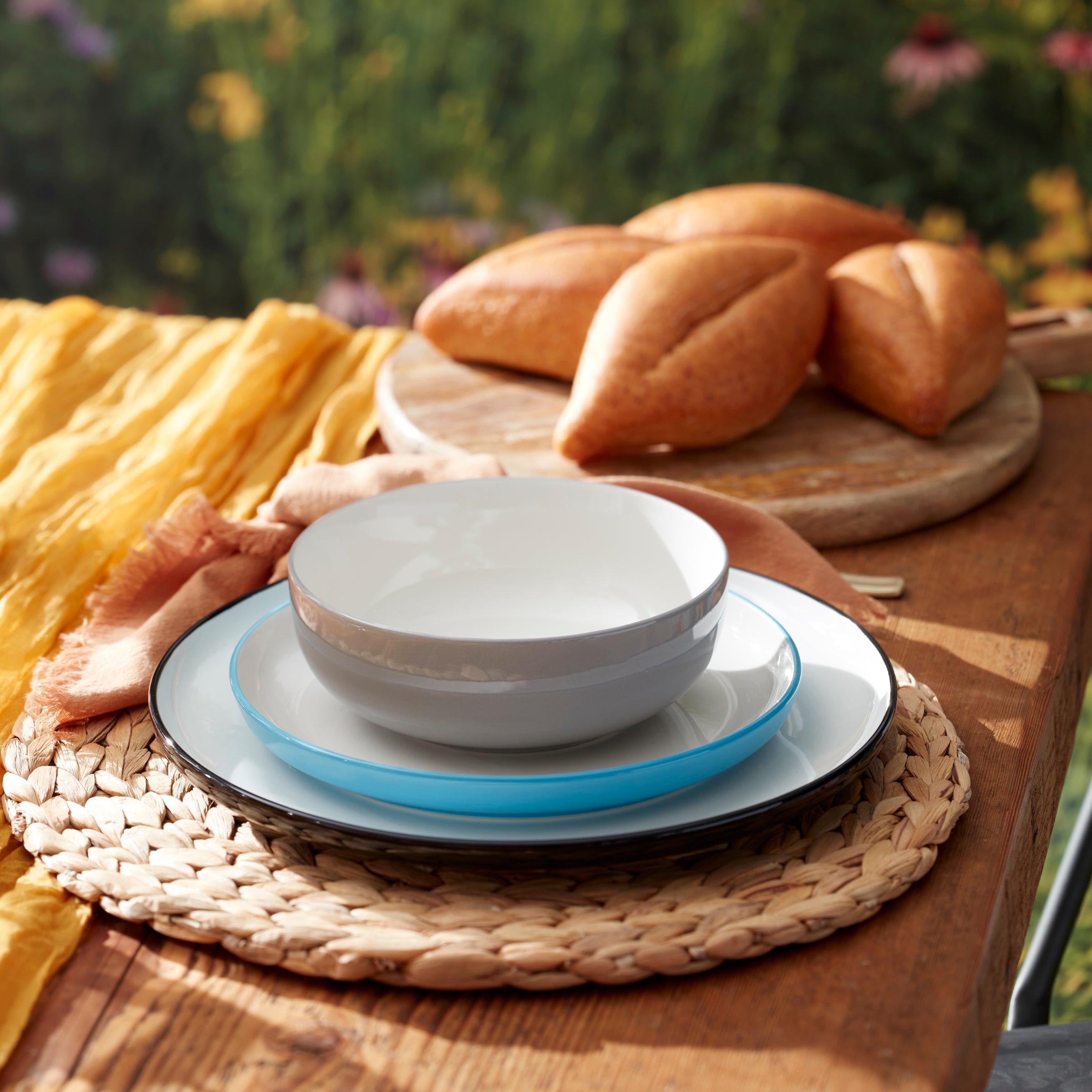 24 Seven Colors Pumice 12-Piece Dinnerware Set - Image 8