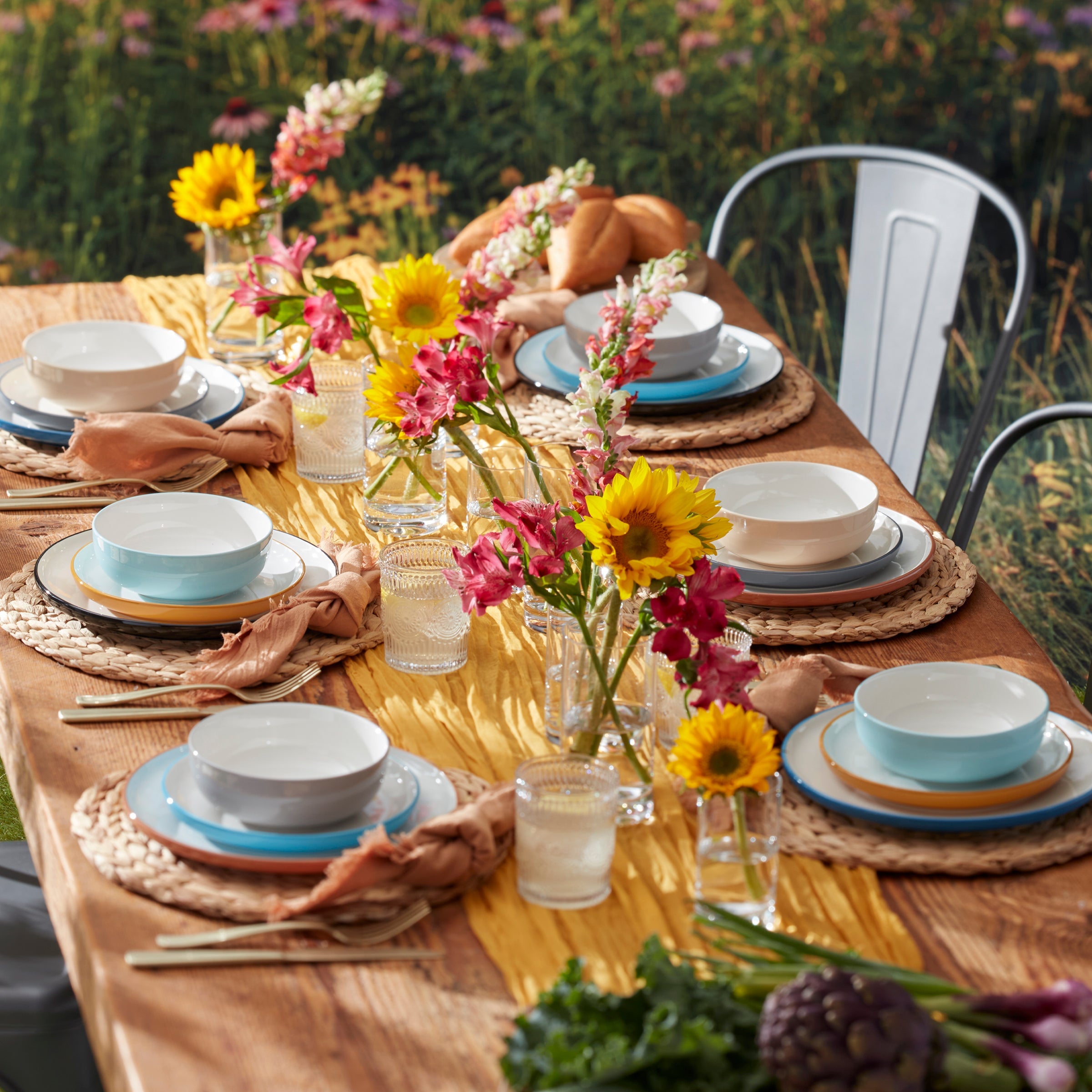 24 Seven Colors Pumice 12-Piece Dinnerware Set - Image 9