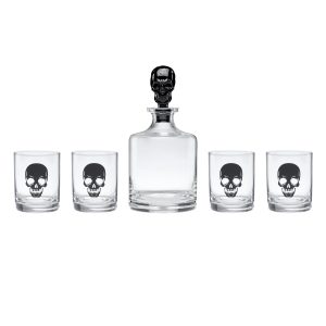 Vintro Halloween Skeleton 5-Piece Whiskey Set