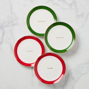 Evergreen Rim Accent Plates. Set of 4