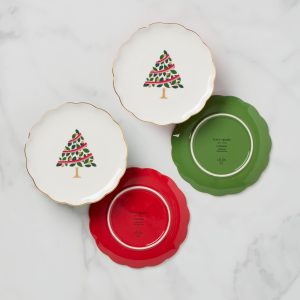 Evergreen Scallop Tidbit Plates. Set of 4