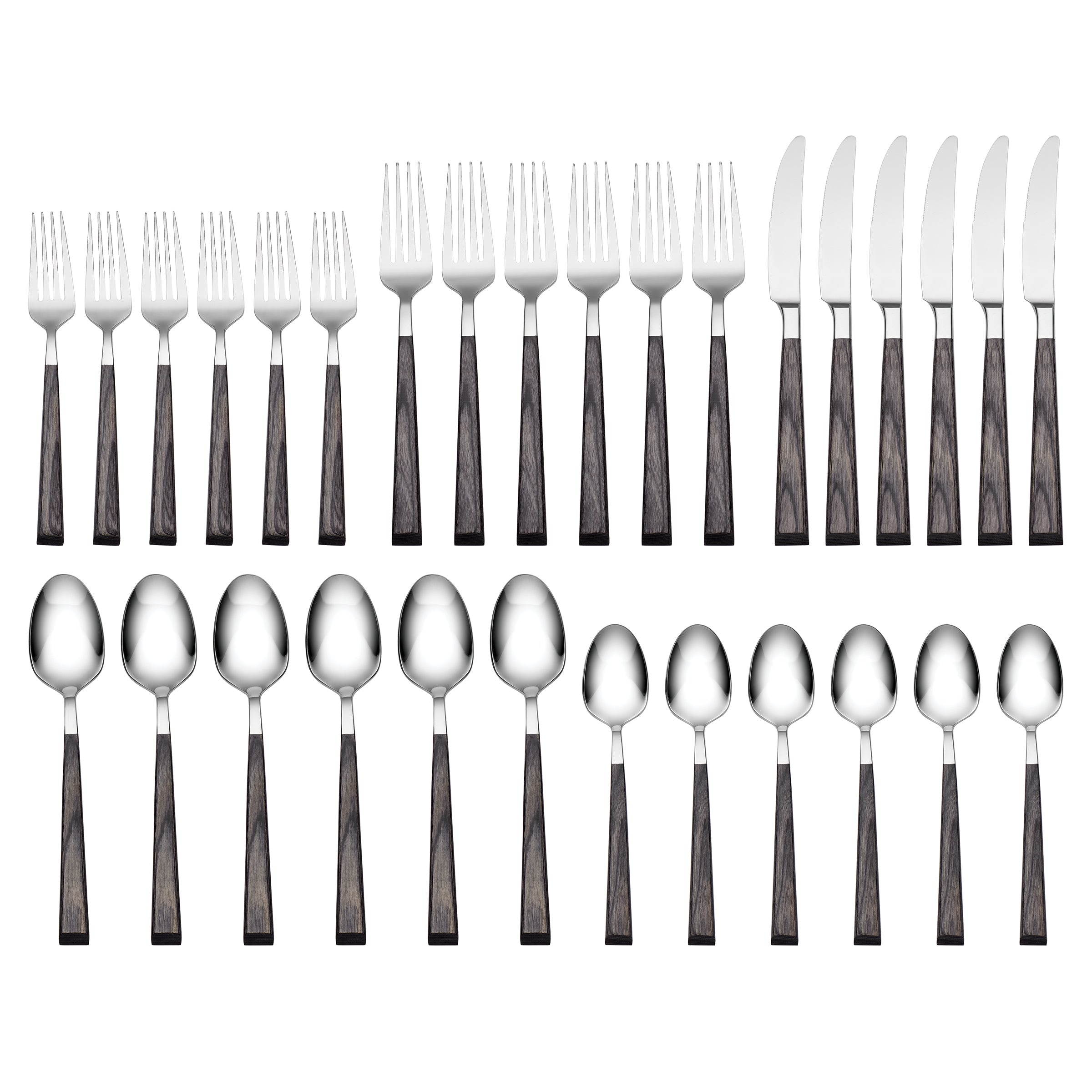 Coronado Charcoal 30-Piece Flatware Kit