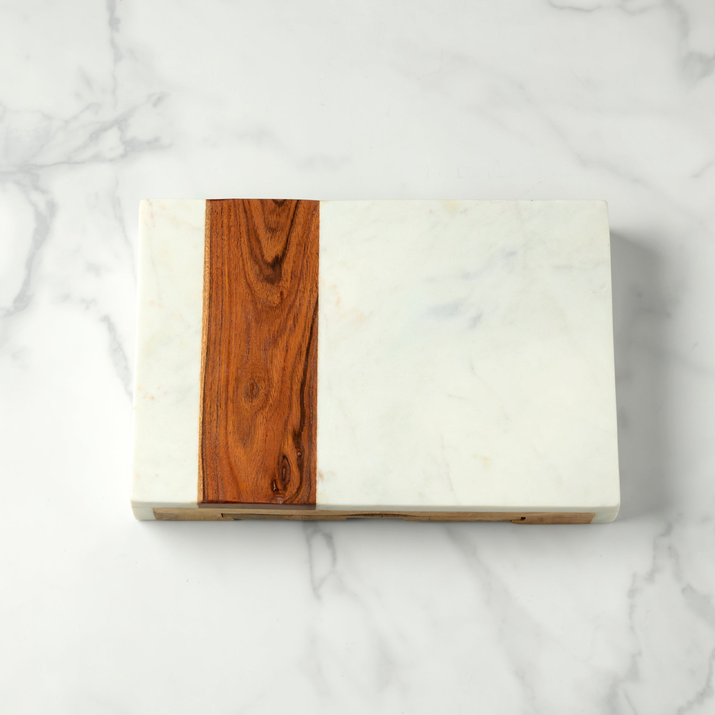 Marble & Wood Serving Board with Cheese Server Set - Image 2