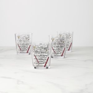 Make Merry Double Old-Fashioned Glasses. Set of 4