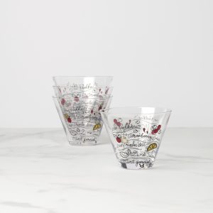 Make Merry Stemless Martini Glasses. Set of 4