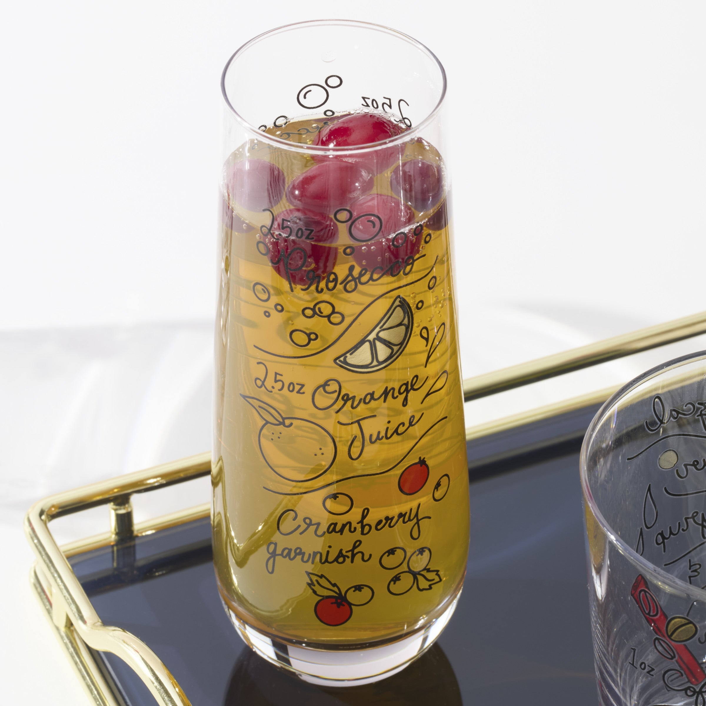 Make Merry Stemless Flute Glasses. Set of 4 - Image 2