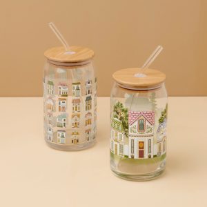 Lenox Spice Village Can Cooler Glasses. Set of 2