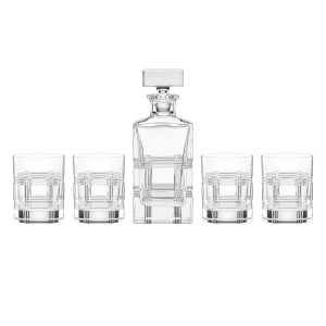 Hudson Crystal 5-Piece Whiskey Set