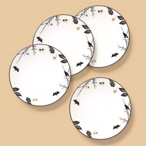 Haunted Halloween Dinner Plates. Set of 4