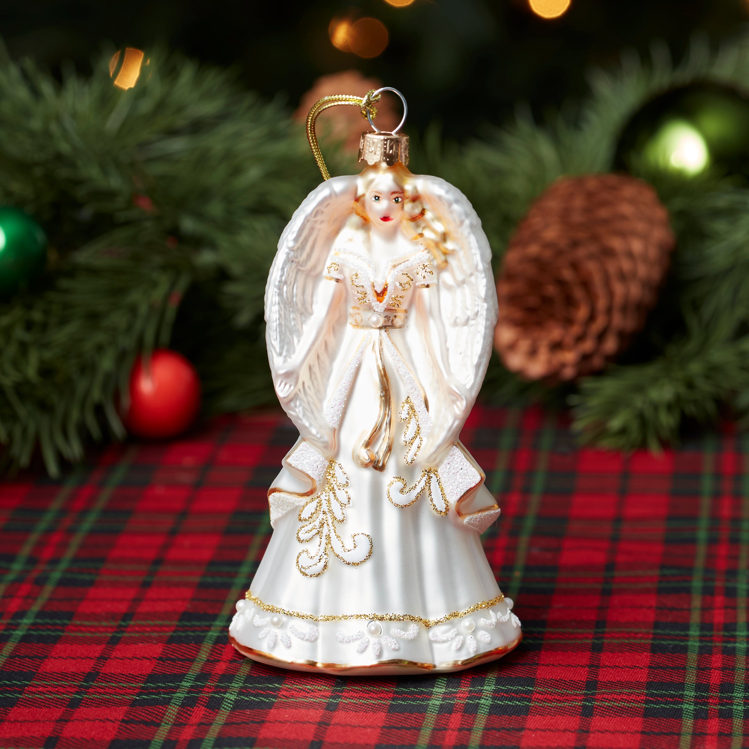 Blown Glass Angel Ornament - Image 3