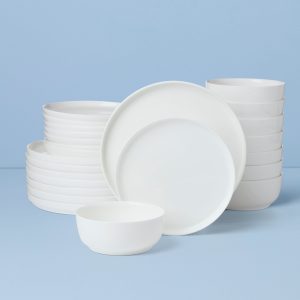 Modern White 24-Piece Dinnerware Set