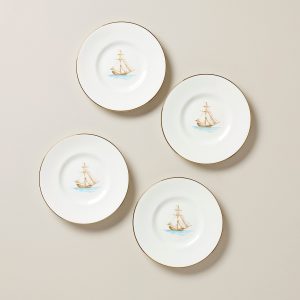 British Colonial Tradewinds Party Plates. Set of 4