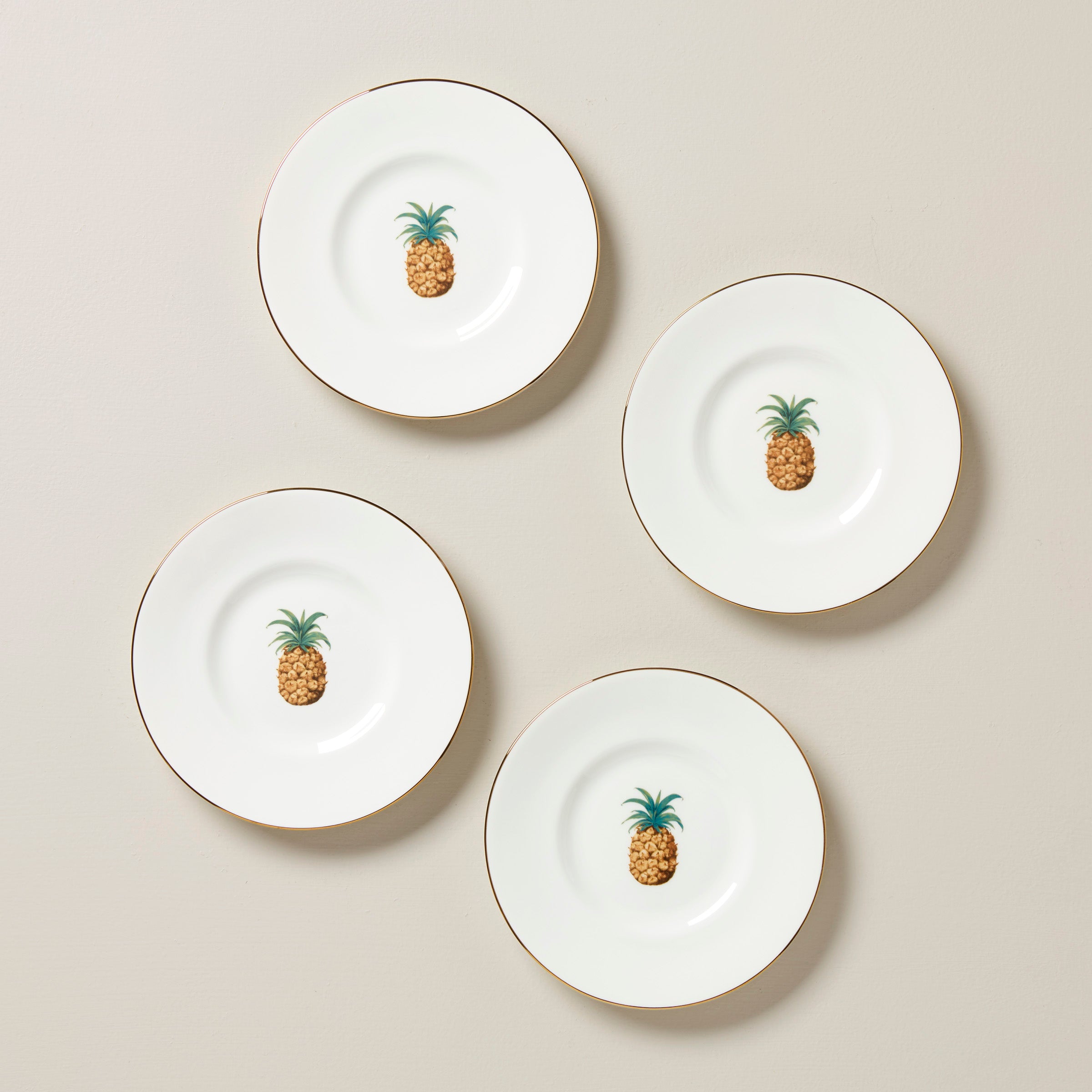 British Colonial Bamboo Party Plates. Set of 4