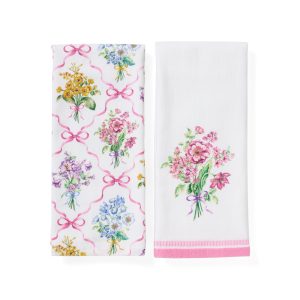 Bouquet Ribbon Kitchen Towels. Set of 2