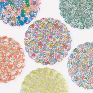 Meri Meri x Liberty Garden Party Large Plates. Set of 6