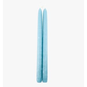 Dripless Robins Egg 12 Taper Candles. Set of 2