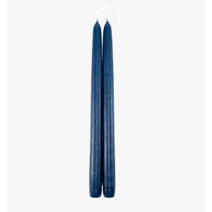 Dripless Indigo 12 Taper Candles. Set of 2