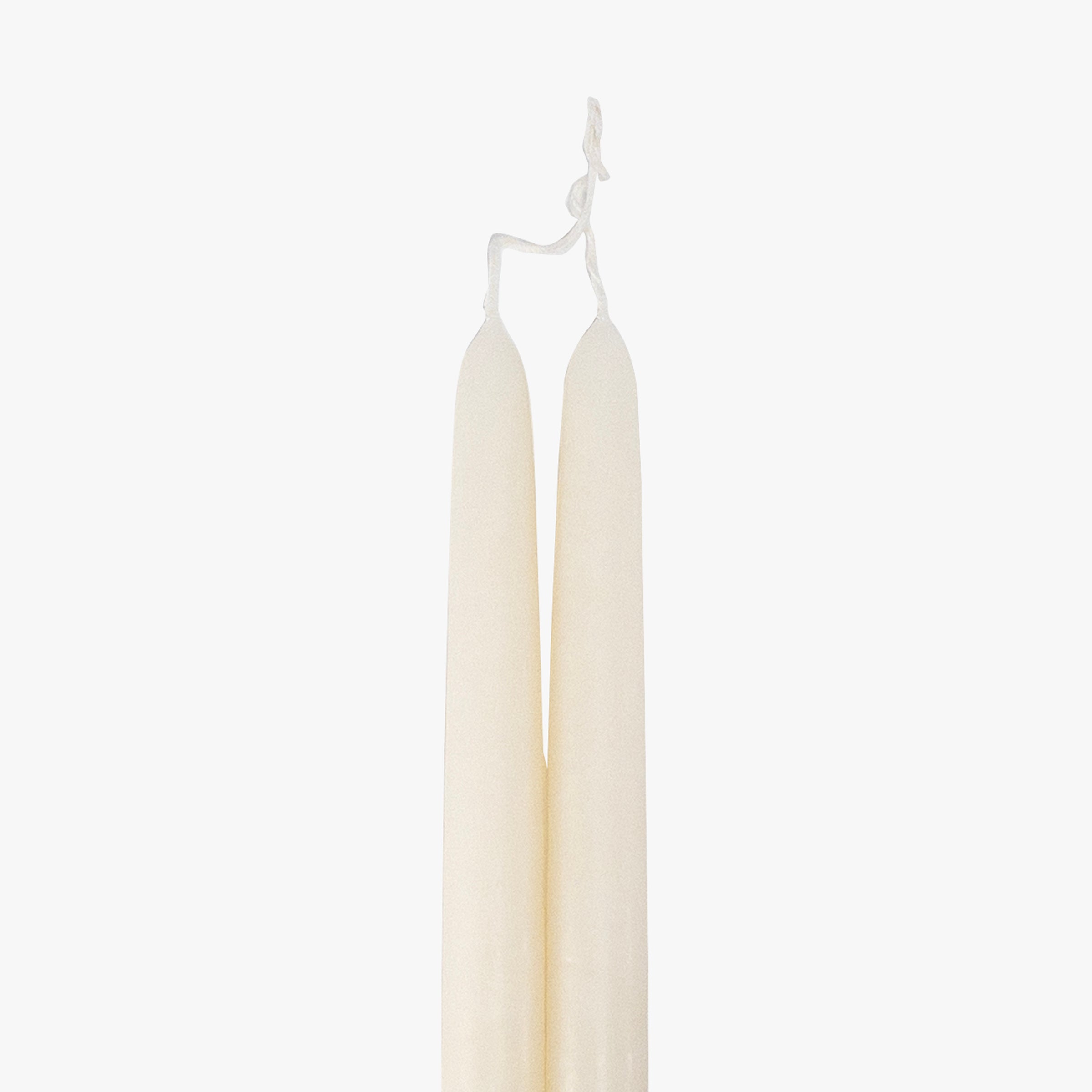 Dripless White 12 Taper Candles. Set of 2 - Image 2