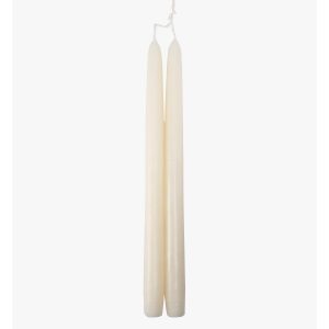 Dripless White 12 Taper Candles. Set of 2