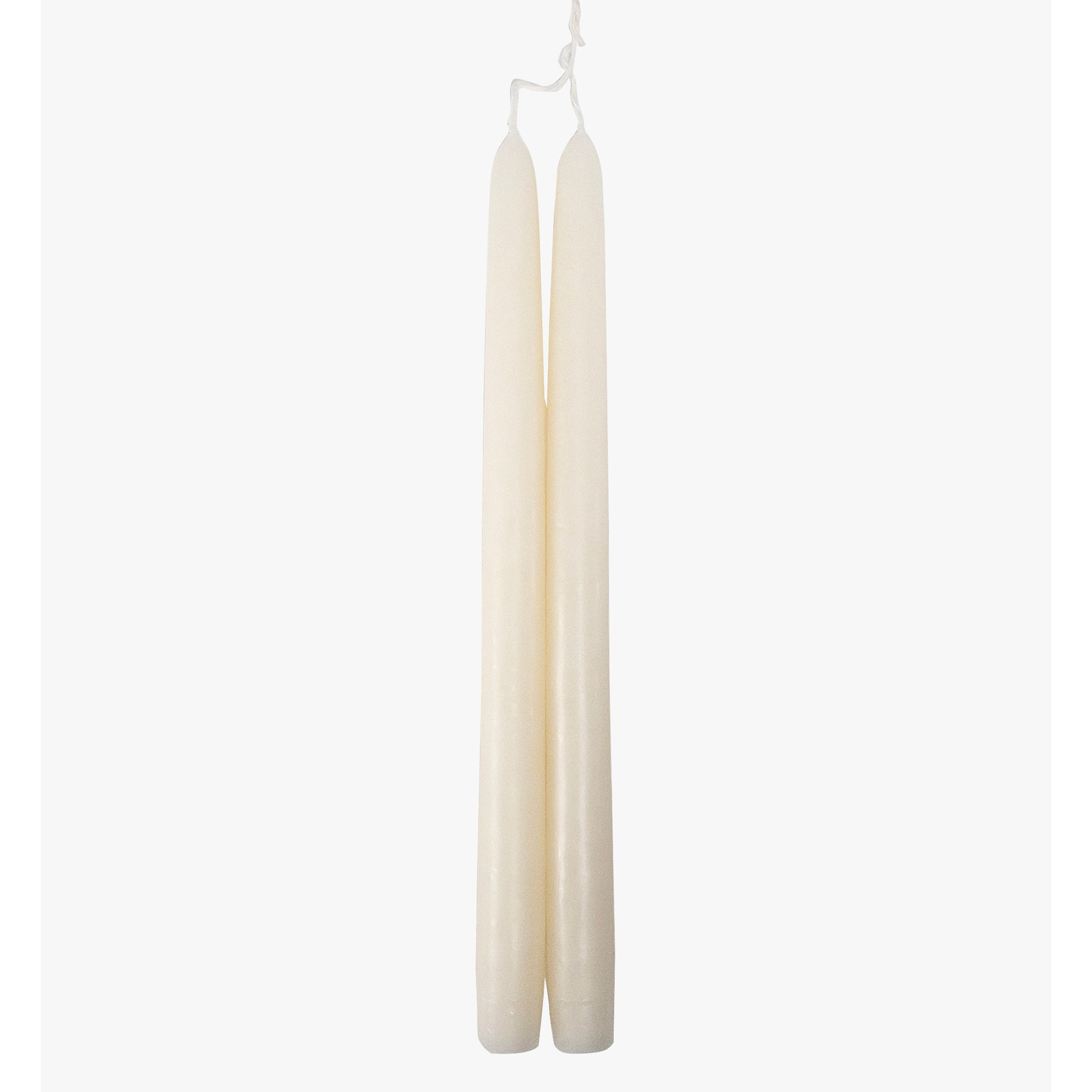Dripless White 12 Taper Candles. Set of 2