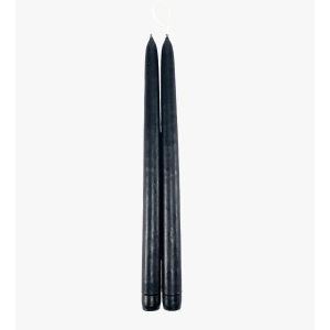 Dripless Black 12 Taper Candles. Set of 2