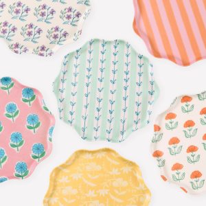 Flora Reusable Large Plates. Set of 6