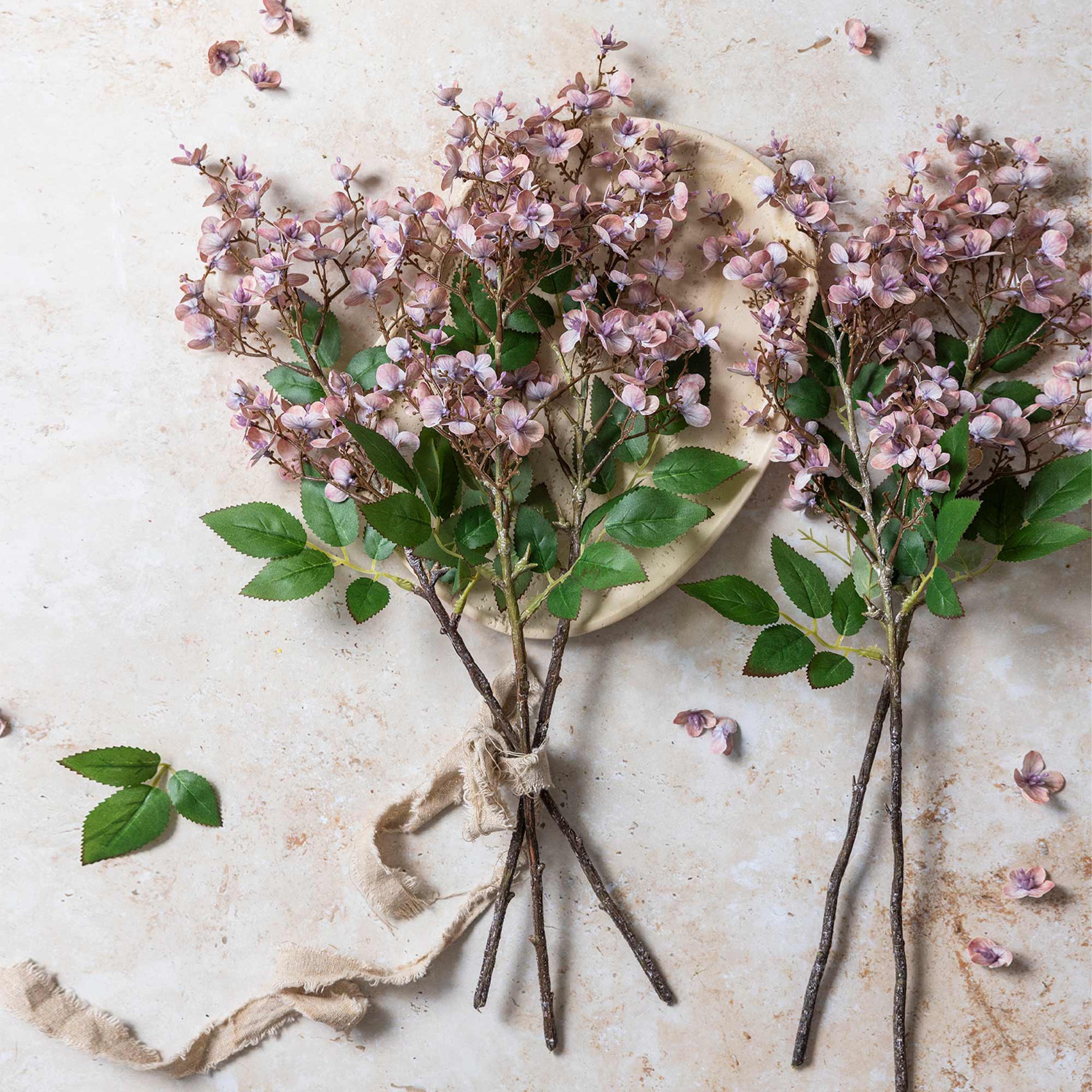 Artificial Blush Japanese Cherry Stem - Image 3