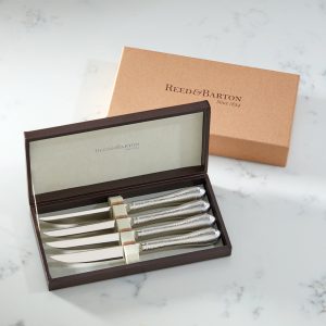 Hammered Antique Steak Knives. Set of 4
