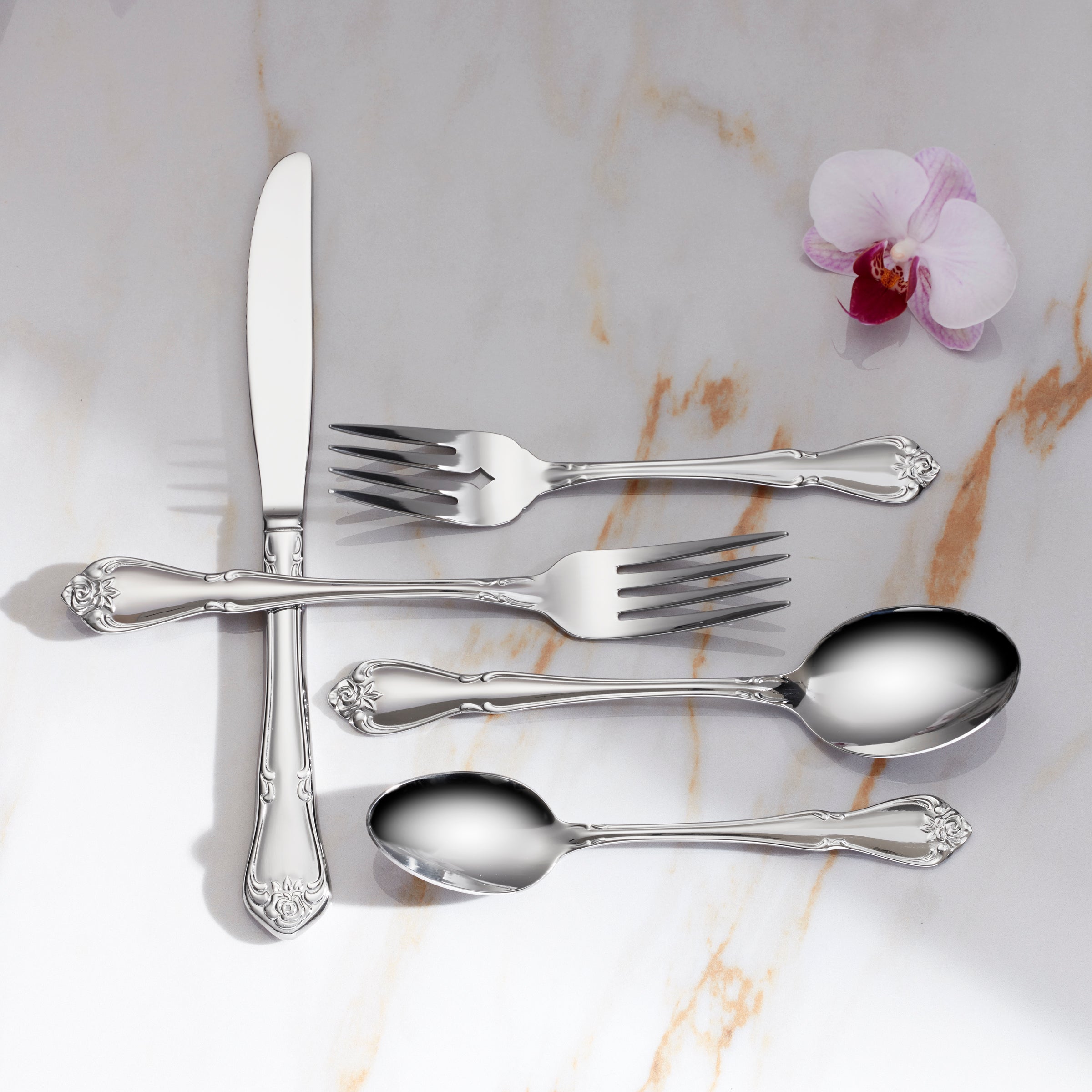 True Rose 20-Piece Flatware Set - Image 3