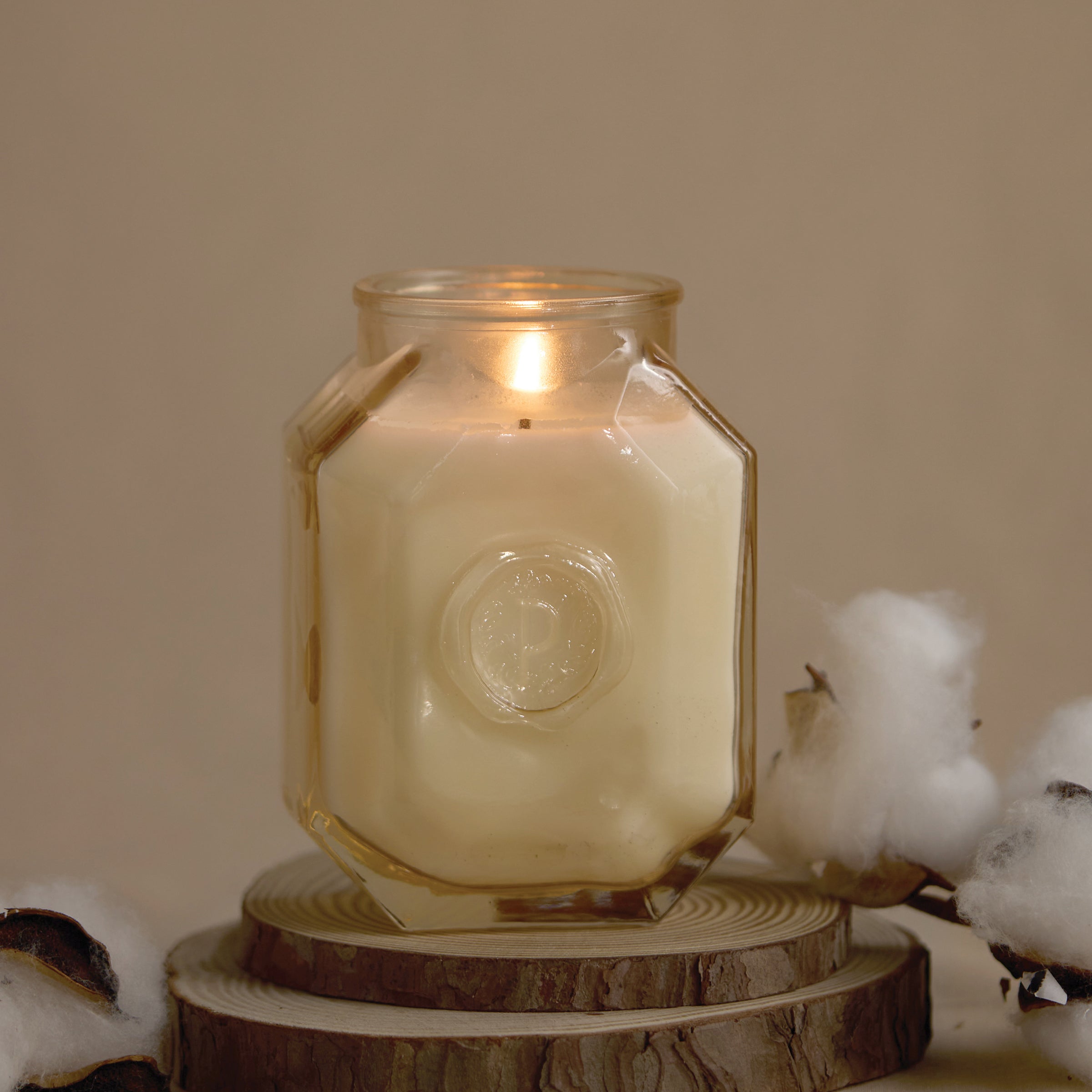 Botanica Cotton & Teak 8oz Candle - Image 6