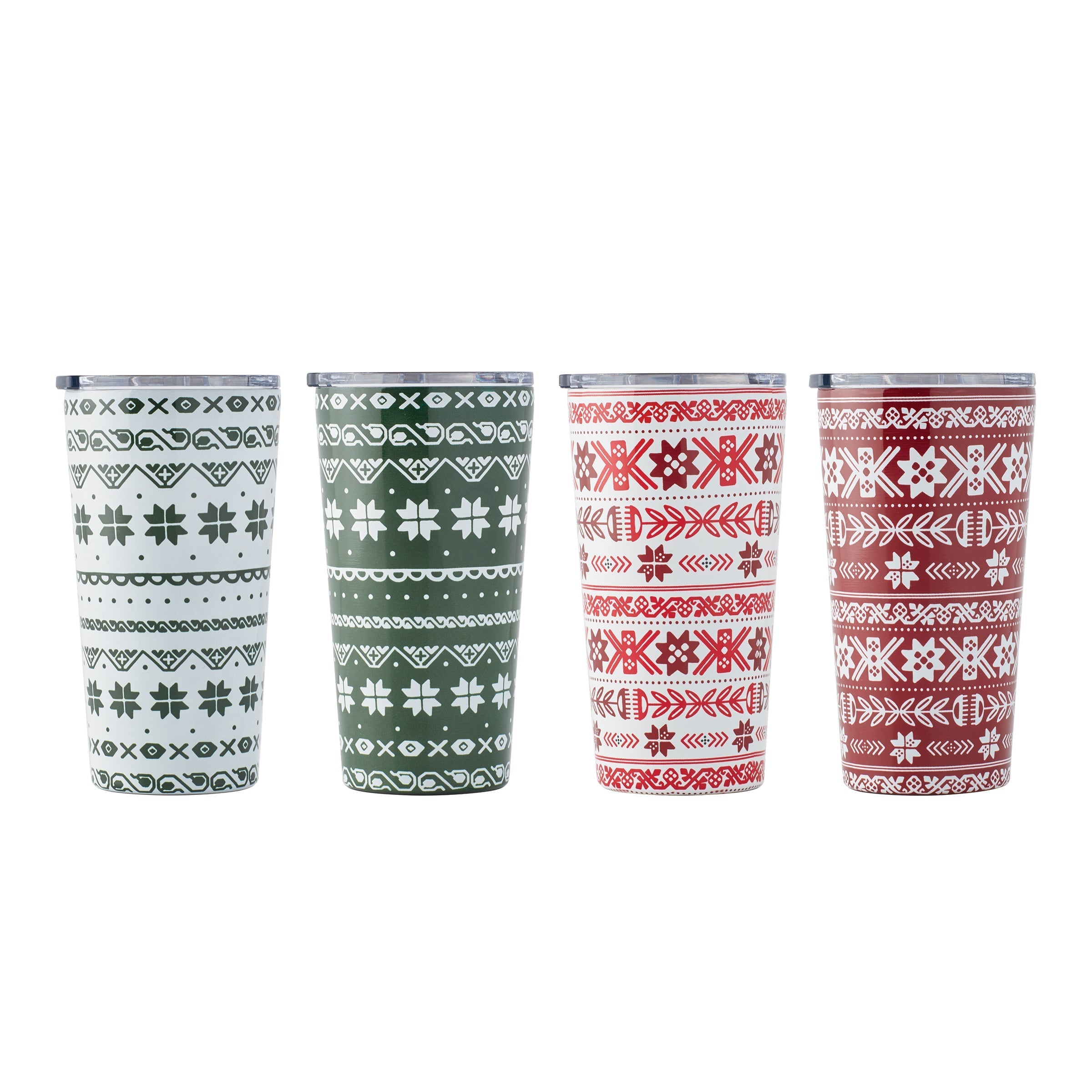 Fair Isle Highballs. Set of 4